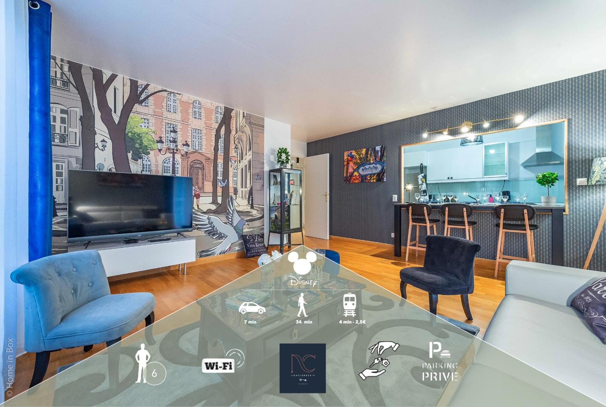 *Disneyland-Paris*6Pers, Wi-Fi, Netflix, Parking 谢西 外观 照片